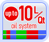 Up to 10L/Qt oil system